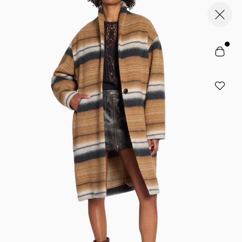 Isabel Marant Tan and Black Striped  Jacket